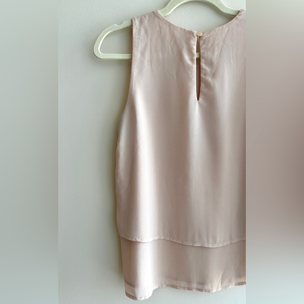 Monteau Women’s Blush Pink Layered Basic Tank Top, Size Small - Picture 15 of 15